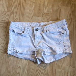 White Jean Shorts